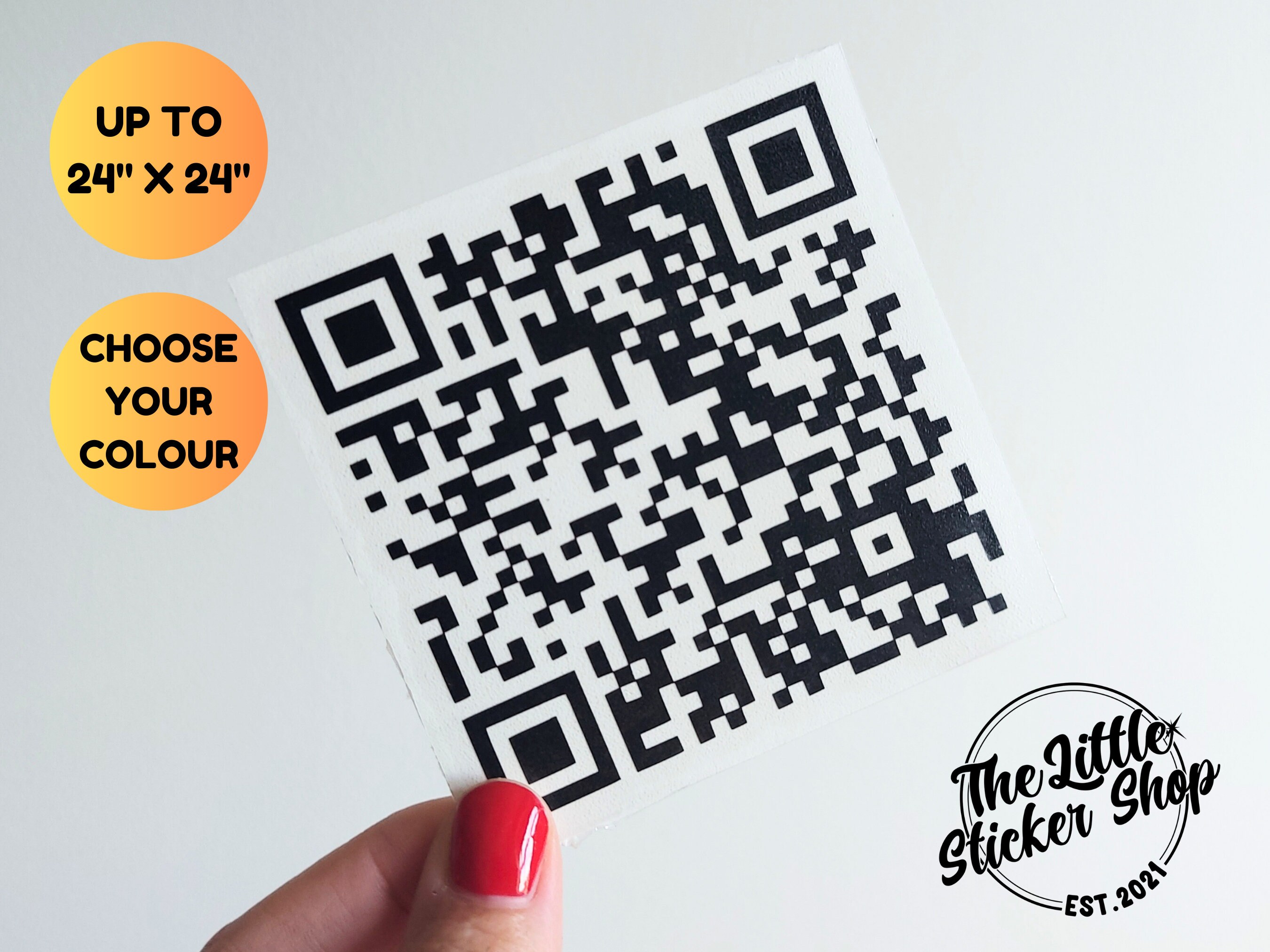 QR Code Vinyl Decal QR Code Sticker Scan Code Scan Vinyl Etsy UK