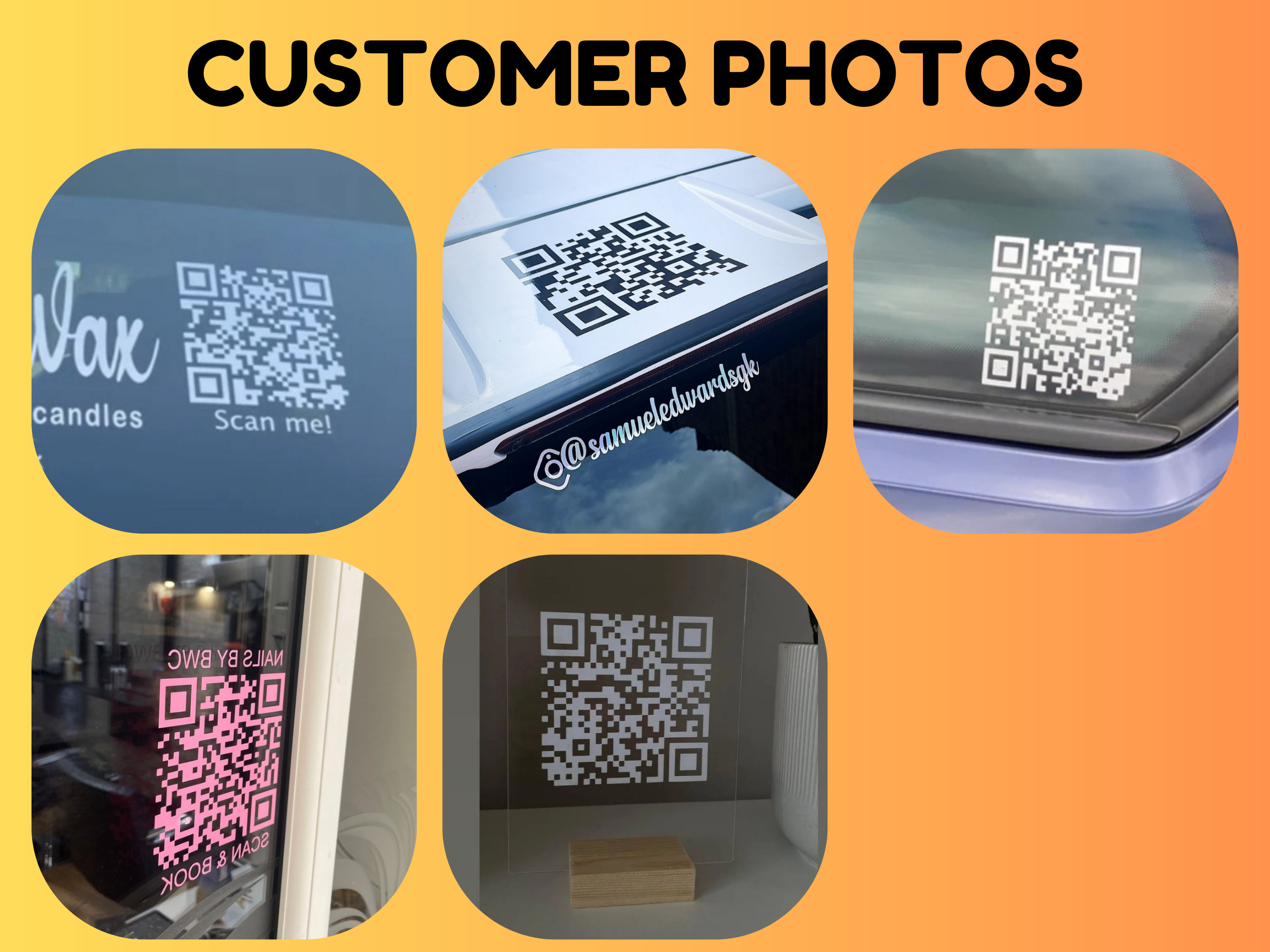 QR Code Vinyl Decal QR Code Sticker Scan Code Scan Vinyl - Etsy UK
