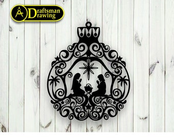 Christmas Ornaments Wall art  Decor vector drawing file for laser cutting , plasma cutting(dxf , dwg , cdr , svg)Metalic & Wood CNC machine!