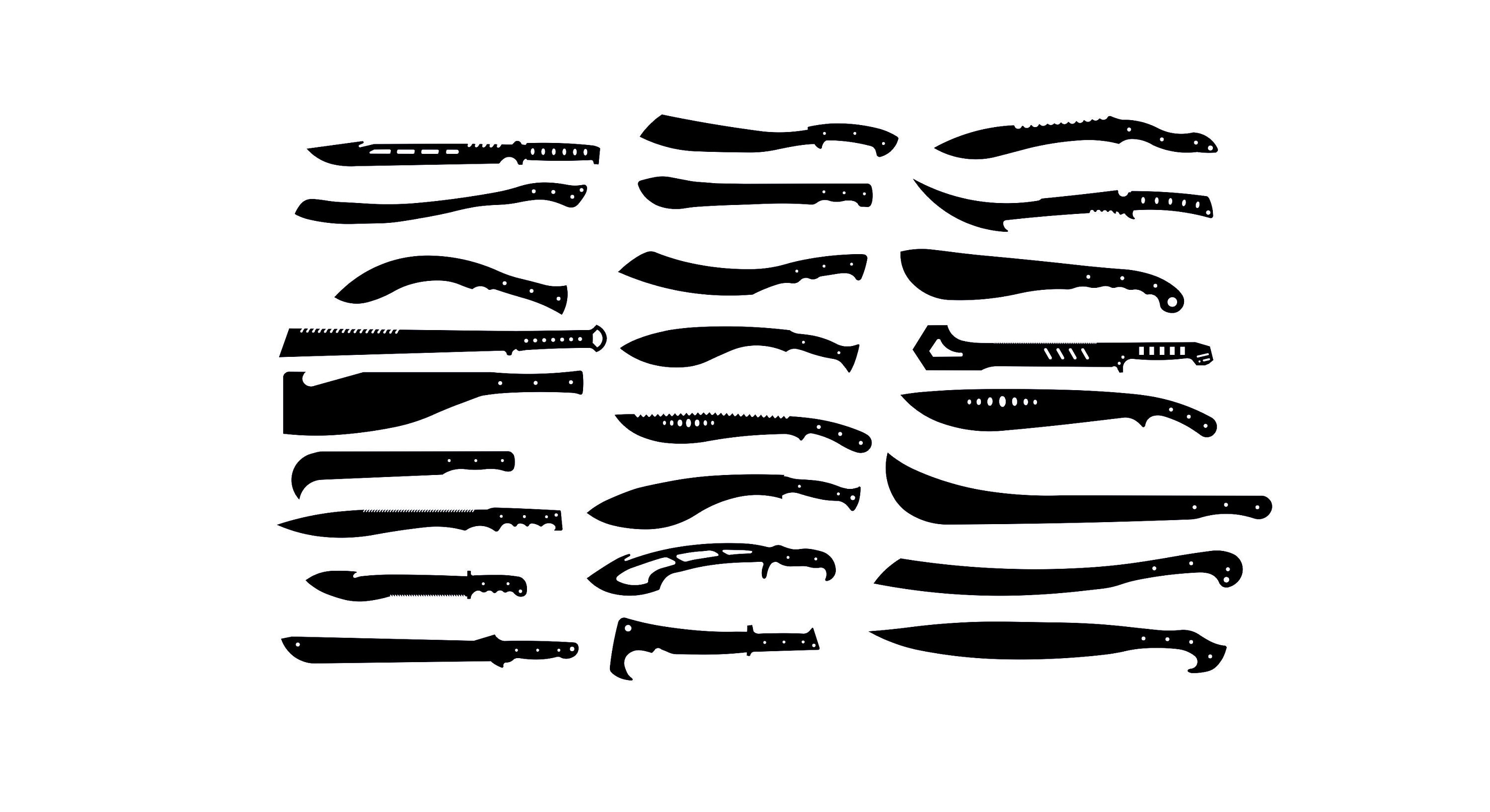 Knife Blanks Template Bundle 550 in 1 Drawing File for Etsy Australia