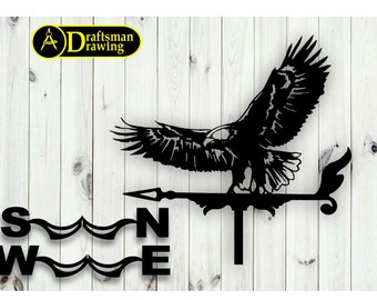 American Eagle Weathervane Vector File, CNC Laser Cut (Digital Download)