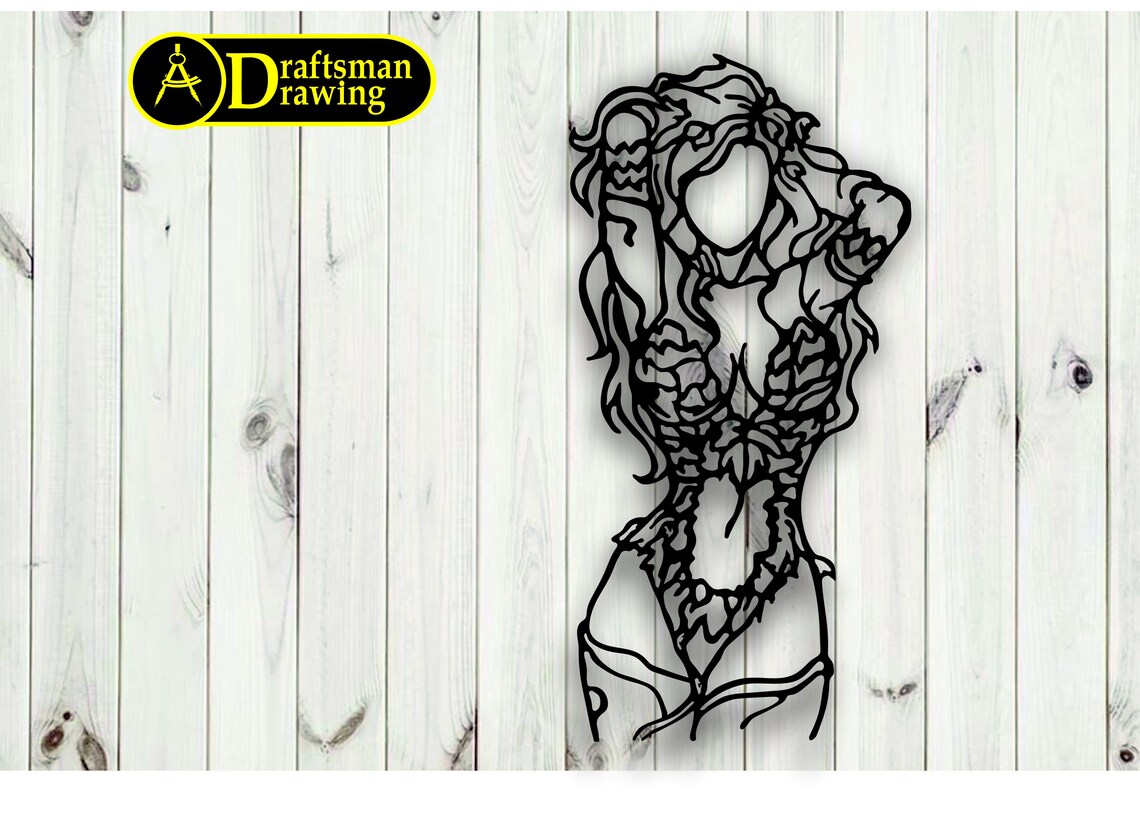 Woman s Art Decorative Vector File For Cnc Laser Cut Cnc Etsy Woman s Art Decorative Vector File For Cnc Laser Cut Cnc Etsy