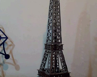 Eiffel Tower 3d puzzle for adult  drawing file for laser and plasma cutting..( dwg , dxf , svg, ai , cdr)