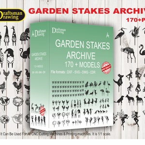 Garden Stakes Bundle (170 + pcs ) High Quality vector drawing file for laser cutting , plasma cutting ( dxf , dwg , cdr , svg )