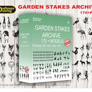 Garden Stakes Bundle (170 + pcs ) High Quality vector drawing file for laser cutting , plasma cutting ( dxf , dwg , cdr , svg )