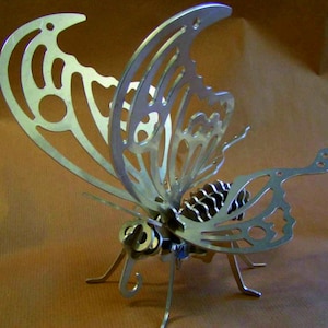 butterfly puzzle for adult drawing file for laser cut (svg,ai,dxf,dwg,cdr file)