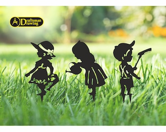 Kids Garden Stakes Laser Cut Files, CNC Plasma Designs (Digital Download)