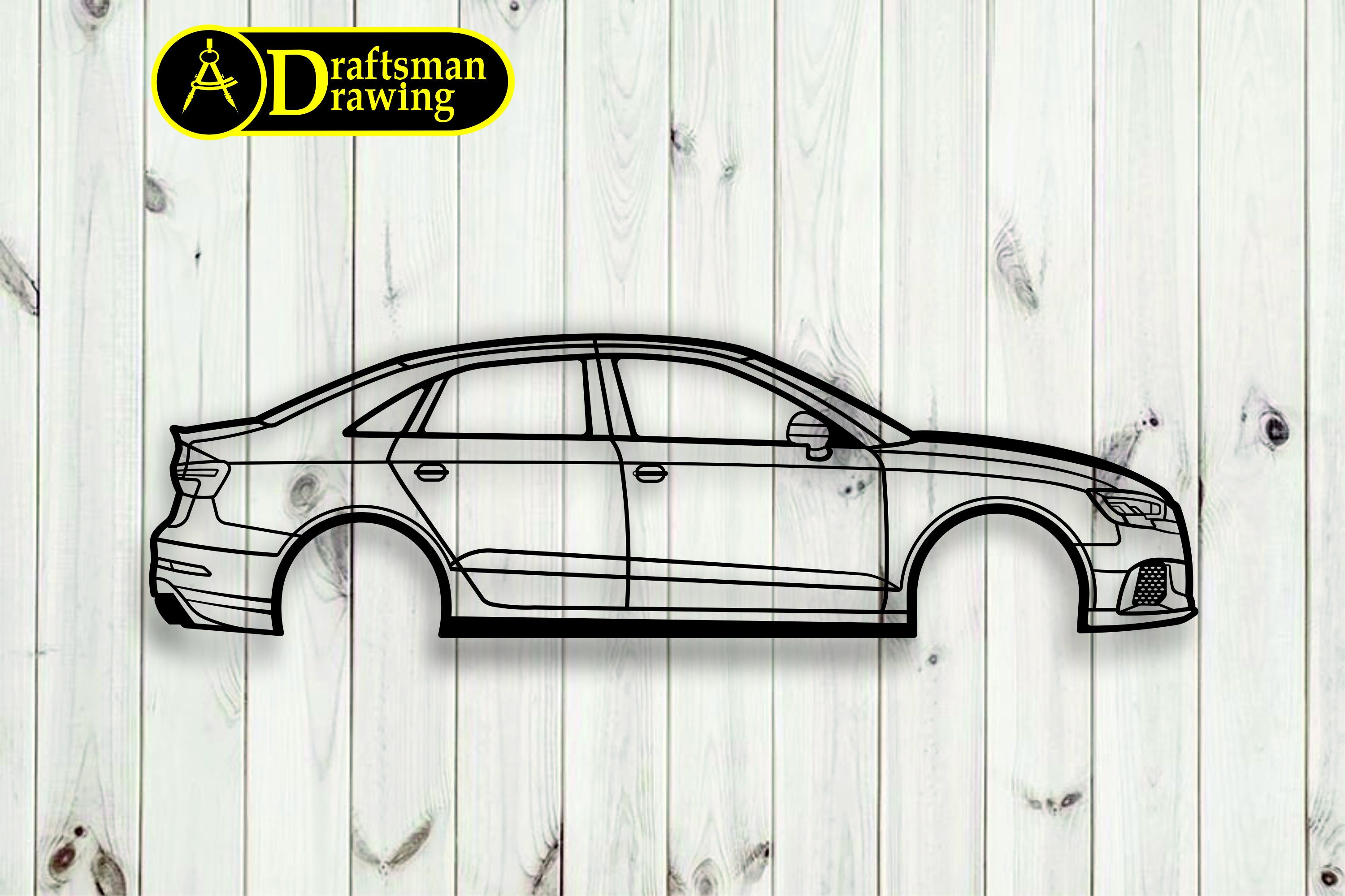 Car Wall art Decor vector file for laser cutting , plasma cutting ( svg , dxf , dwg , cdr ) Metalic & Wood CNC machine!