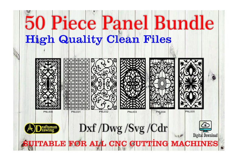 Pattern Panel Collection 1 , Drawing File for CNC Laser , Plasma ...