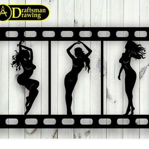 Sexy Frau Wand Kunst Decor Vektor-Datei für Laser-Schneiden, Plasma-Schneiden ( dxf , dwg , ai , cdr , svg ) Metalic & Holz CNC-Maschine!