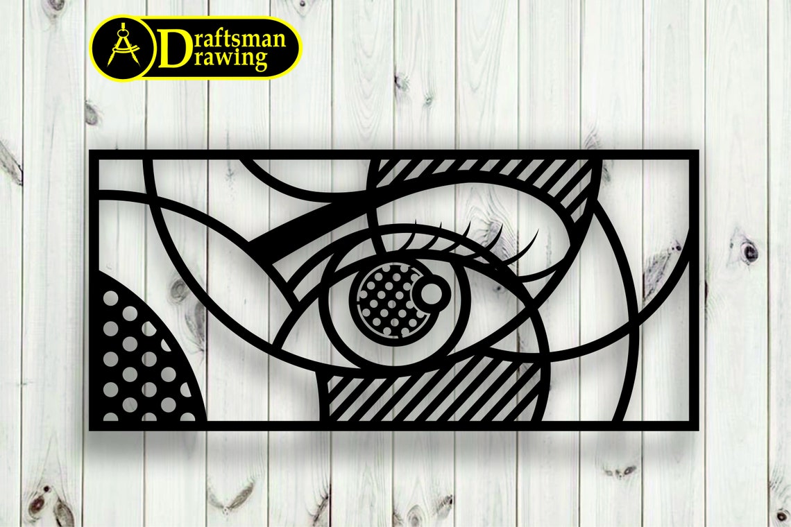 Eye Wall Art Decor Vector File for Laser Cutting , Plasma Cutting ( Dxf ...