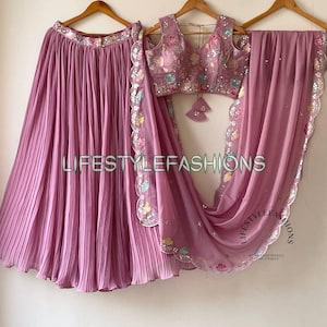 Lehenga Choli for Women Light Pink Party Wear Lengha Choli Ready to Wear Plus Size Lahenga Custom Made Chaniya Choli Reception Lehanga Choli