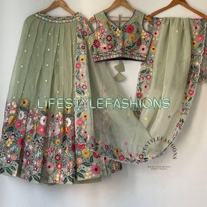 Green Partywear Lehenga Choli for Wedding,Indian Designer Lehenga Choli,Embroidery Sequence Work Women Bridesmaids Lehengas Choli Dupatta