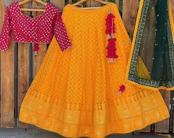 haldi dress for girl