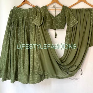Designer Green Wedding Wear Lehenga Choli Embroidered Plus Size Green Lehenga Choli Set Georgette Fabric Function Wear Lehenga Chaniya Choli