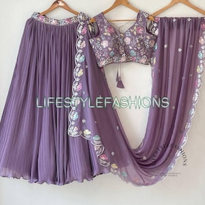 Purple Lehenga Choli for Women Wedding Guest Lengha Choli Ready to Wear Plus Size Lahenga Custom Made Ghagra  Choli Party Stitched Lehanga