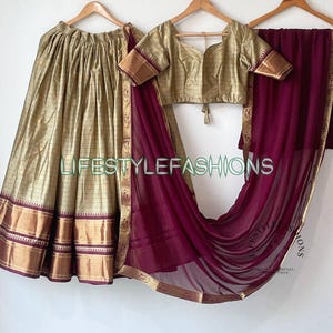 South Indian Weaving Lehenga Choli for Women Traditional Looks Wedding Guest Lehangas Choli Designer Ready to Wear Lengha Choli Skirt Girls
