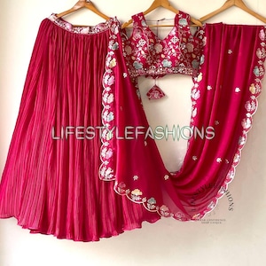 Pink Lehenga Choli for Women Wedding Guest Indian Ready to Wear Lengha Choli Indian Lahenga Custom Size Lehnga Choli Reception Wear Lehanga