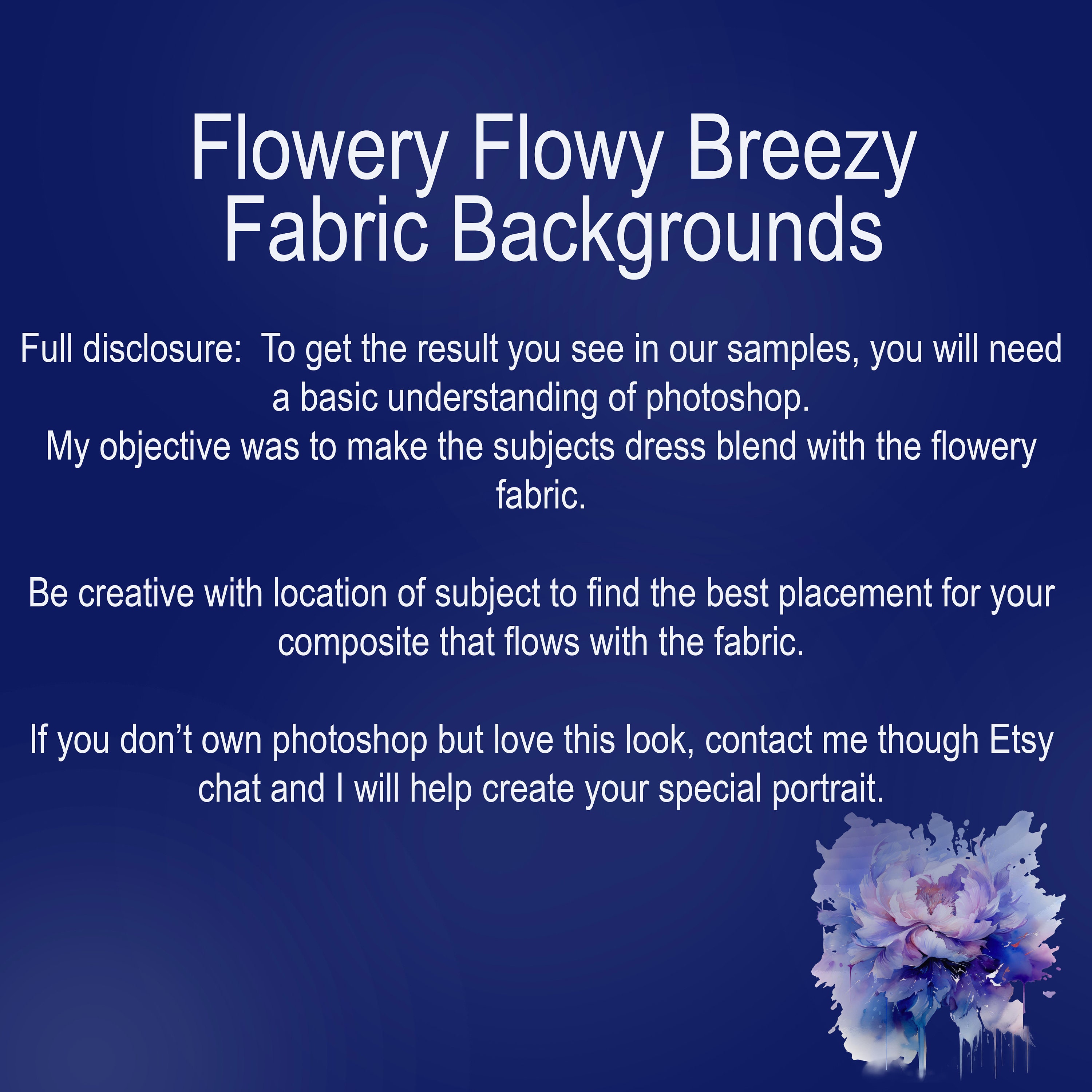 Composti Background Floral Portrait Composite Background Flowy Breezy Dress Flying Fabric ...