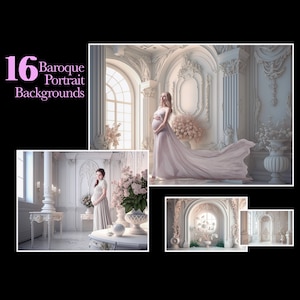 Digital Portrait Backgrounds  Baroque Backdrops Painterly  Portrait Overlays Digital composites backgrounds for portraits.