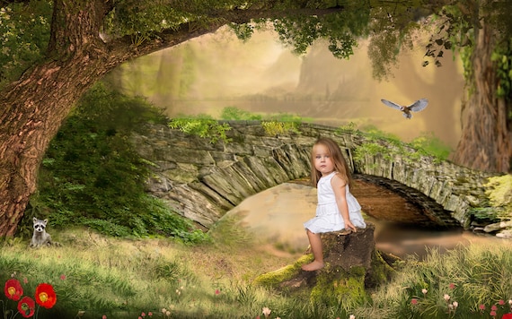 Enchanted Forest Background Digital Composite Background for | Etsy