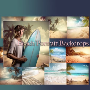 Digital Beach Portrait Backdrop Composite Photoshop Backgrounds tropical island image creations photoshop magic art for photographers