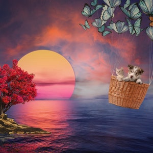 Fantasie-Foto-Digital-Hintergrund-Kreationen Erstellen Sie Fantasieillustration, fügen Sie Ihr Thema dem Hintergrund hinzu Perfektes Geschenk-Sofort-Download