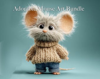 Cozy Mouse Clipart Bundle – Cute Animal Illustrations (Digital Download)