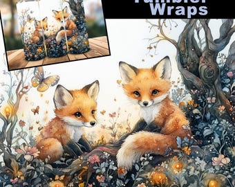 Grillige Fox Art Print, bosrijke kinderkamerinrichting (digitale download)