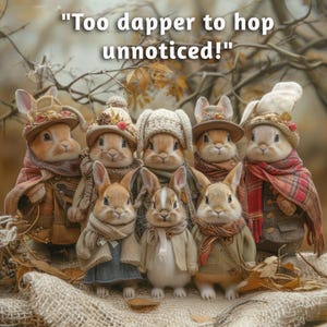 Adorable Bunny Bundle clipart nursery wall art cute bunnies in vintage fashion commercial licence printable multiple usage. Bunny charm.