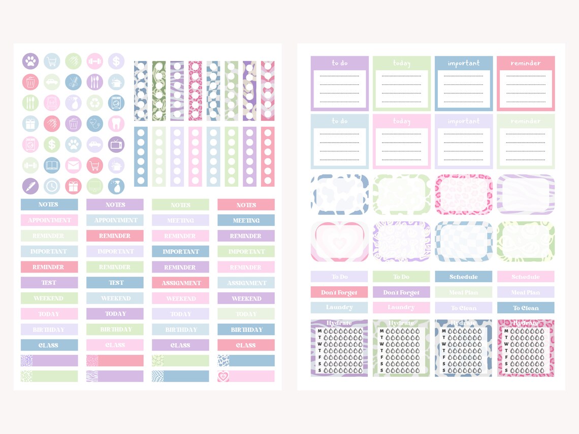 680 Y2K Aesthetic Digital Stickers for Digital Planners and Goodnotes