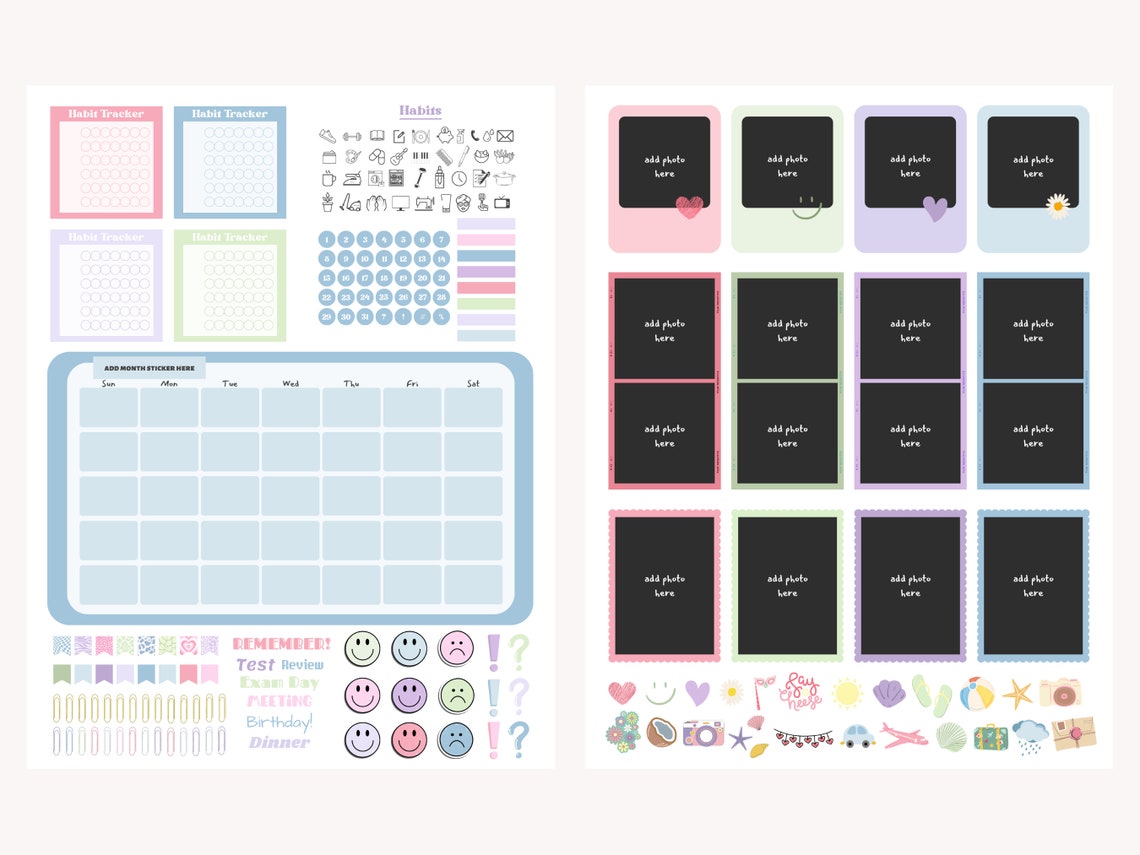 680 Y2K Aesthetic Digital Stickers for Digital Planners and Goodnotes