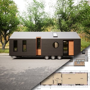 Felling Modern Tiny House Plans - PDF Plans + 3D Model + Material List