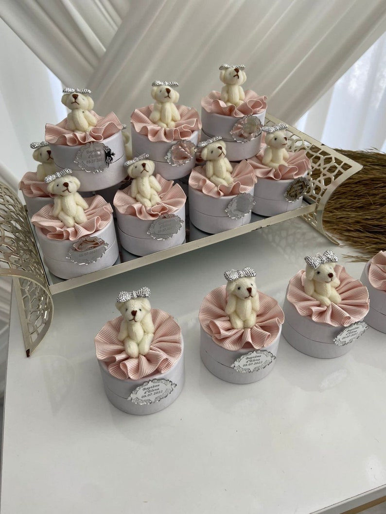 Teddy Bear Baby Shower Gift Boxes Girl Baby Shower Boxes Etsy