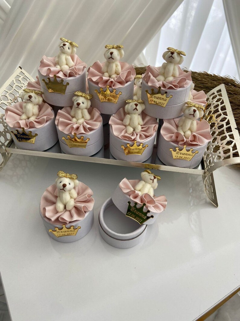 Teddy Bear Baby Shower Gift Boxes Girl Baby Shower Boxes Etsy