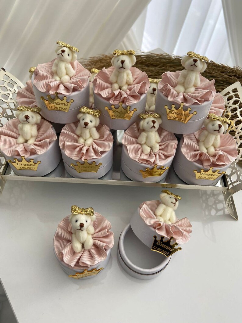 Teddy Bear Baby Shower Gift Boxes Girl Baby Shower Boxes Etsy