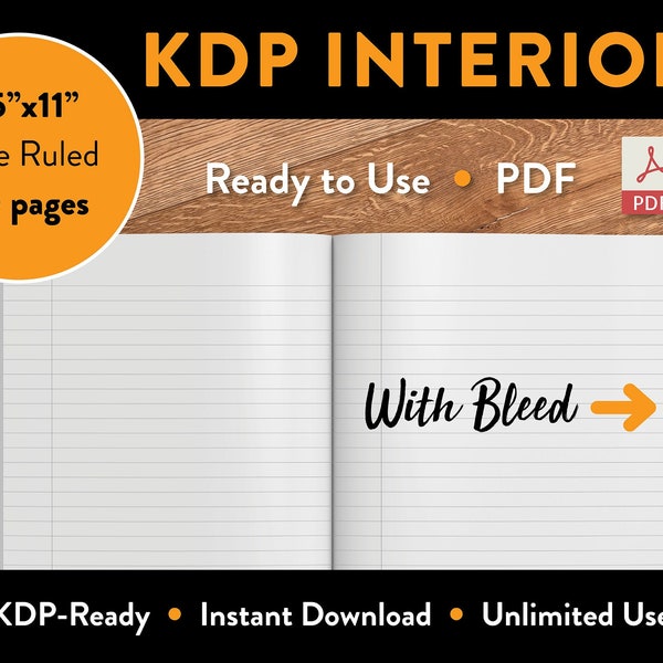Kdp Bleed Template Etsy