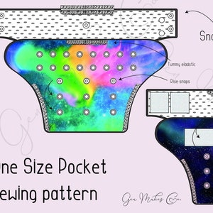 OS Cloth Diaper Sewing Pattern, PDF sewing pattern,  Pocket diaper