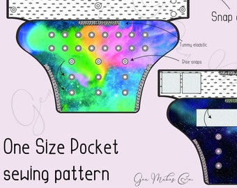 OS Cloth Diaper Sewing Pattern, PDF sewing pattern,  Pocket diaper