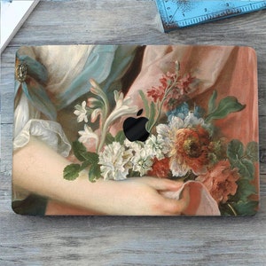 Renaissance Art Aesthetic Flowers Elegant Lady Print Hard Rubberized Case Keyboard Cover for MacBook Air Retina Pro 14 13 15 16 M1 Touch Bar