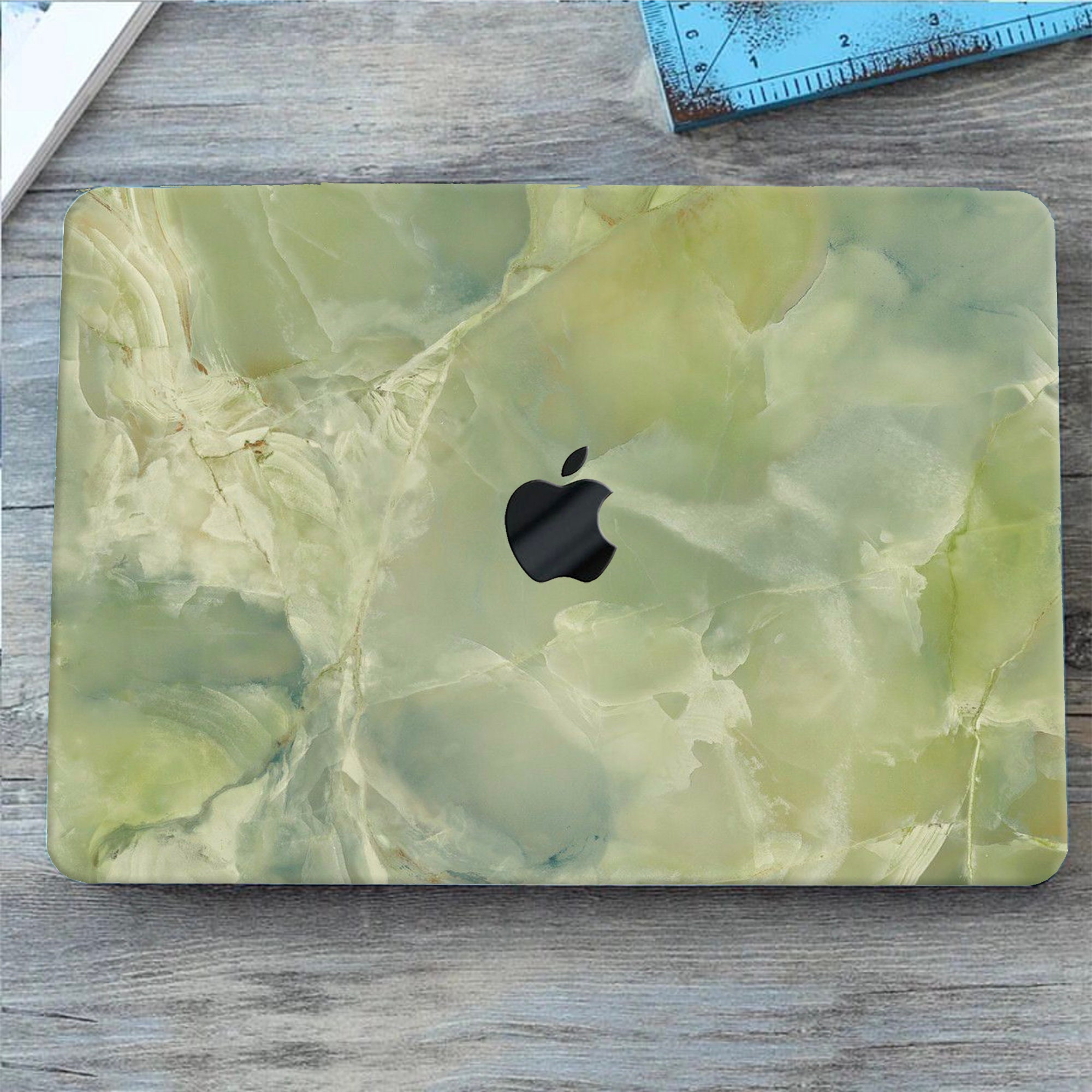 Mobigear Marble - Apple MacBook Air 13 Pouces (2018-2020) Coque MacBook  Rigide - Blanc / Bleu 578780 
