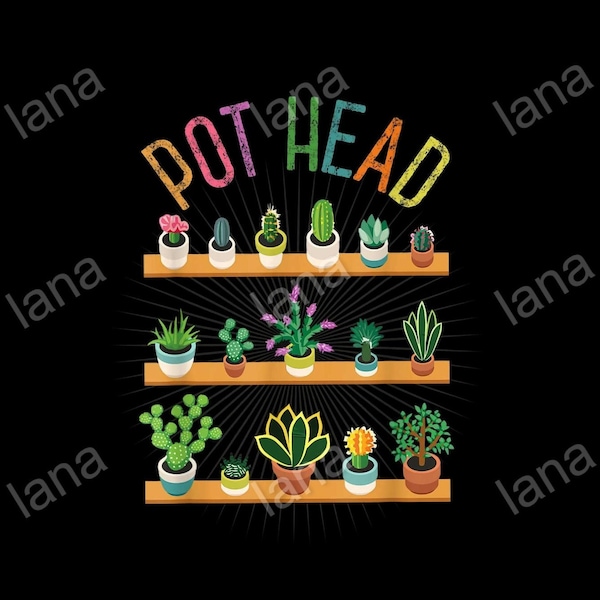 Gardener Pot Head Succulent, Plants Gardeners, actus pun, Plant Lover SVG, more succulent png, Plant Mom Gift, Plant sublimation design