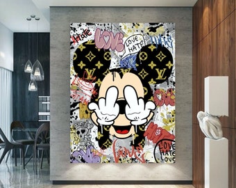 Wall Decor Louis Vuitton Pop Art Shy Guy Contemporary Art Pop Art Style Gicl\u00e9e Print Wall Art