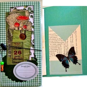 Vintage Junk Journal – Handmade Diary – Shabby Chic Notebook, Scrapbook & Art Journal, Gift for Creatives