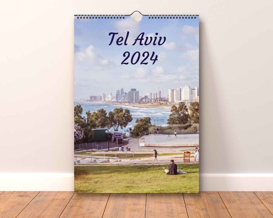 Tel Aviv Wall Calendar 2024 Israel Calendar Birthday Etsy