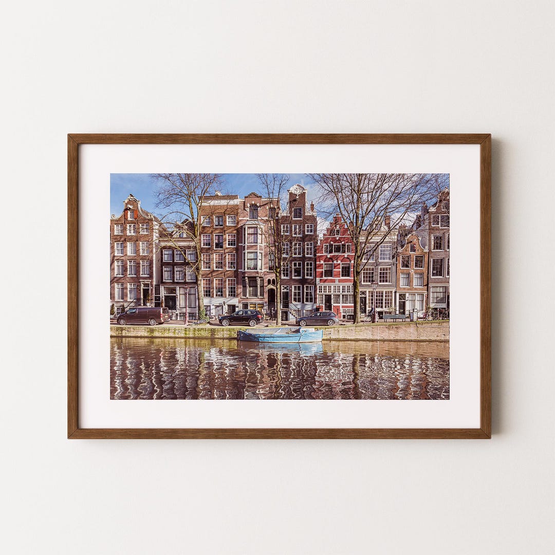 Winter in Amsterdam Poster | Dutch Canal Photo | Netherlands Wall Art ...