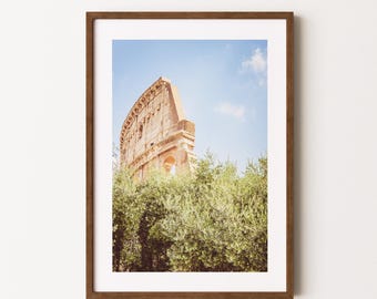 Colosseum in Rome poster | Italy print | Rome wall art | Rome print | Travel print | Vintage poster | Boho wall art | fine art print