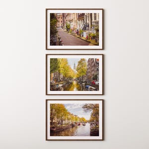 Zuiderkerk Amsterdam Print 3er-Set | Herbst in Amsterdam Kunst | Niederländische Gracht Fotografie | Niederlande Poster | Fine Art Prints | Reisen