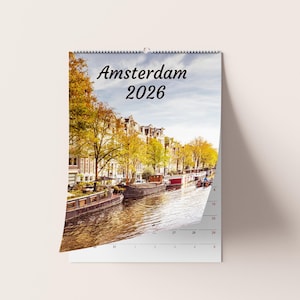 Amsterdam wall calendar 2026 | Netherlands calendar | birthday calendar |  wall planner | 2026 planner | fine art print | Amsterdam poster
