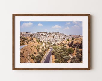 Jerusalem Landscape Art Print | Israel Poster | Jewish Art Decor | Scenic Jerusalem Wall Art | Unique Jewish Gift | Holy Land Photography